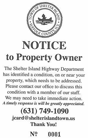 Notice to Property Owner